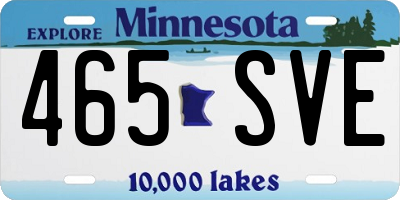 MN license plate 465SVE