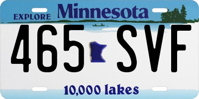 MN license plate 465SVF