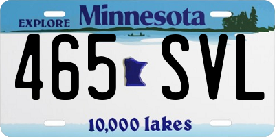 MN license plate 465SVL