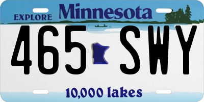 MN license plate 465SWY