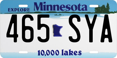 MN license plate 465SYA