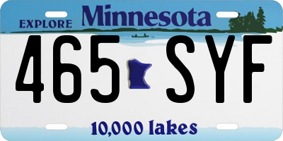 MN license plate 465SYF