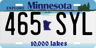 MN license plate 465SYL
