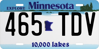 MN license plate 465TDV