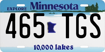 MN license plate 465TGS