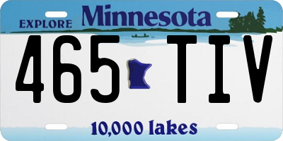 MN license plate 465TIV