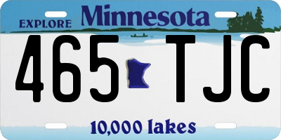 MN license plate 465TJC