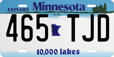 MN license plate 465TJD