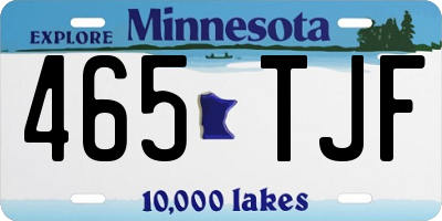 MN license plate 465TJF
