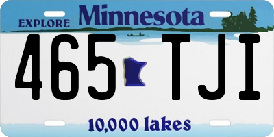 MN license plate 465TJI