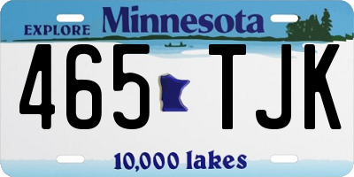 MN license plate 465TJK