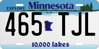 MN license plate 465TJL