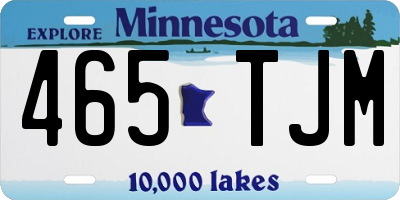 MN license plate 465TJM