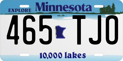 MN license plate 465TJO