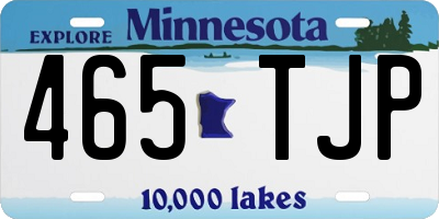 MN license plate 465TJP