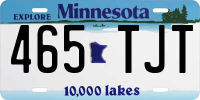 MN license plate 465TJT