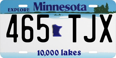 MN license plate 465TJX