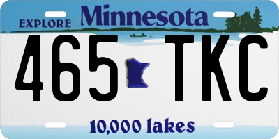 MN license plate 465TKC