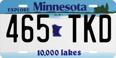 MN license plate 465TKD