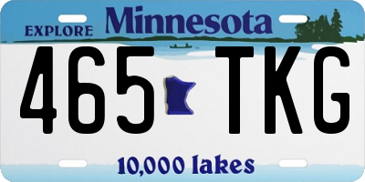 MN license plate 465TKG