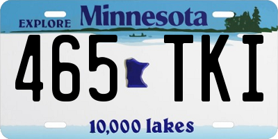 MN license plate 465TKI