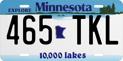 MN license plate 465TKL