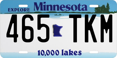 MN license plate 465TKM