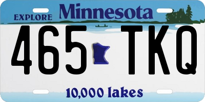MN license plate 465TKQ