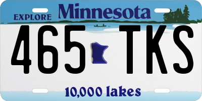 MN license plate 465TKS