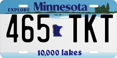 MN license plate 465TKT