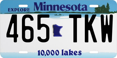 MN license plate 465TKW