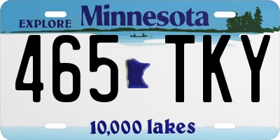 MN license plate 465TKY