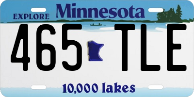 MN license plate 465TLE