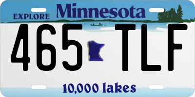 MN license plate 465TLF
