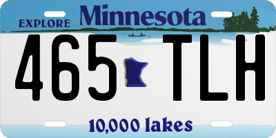 MN license plate 465TLH