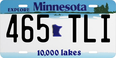 MN license plate 465TLI