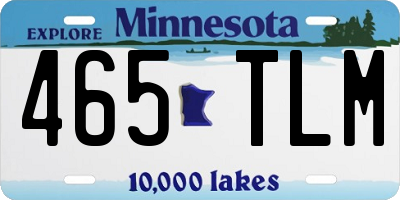 MN license plate 465TLM