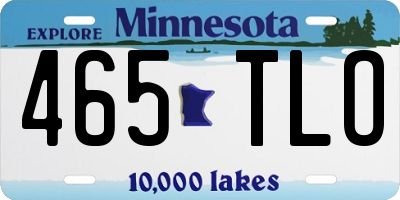 MN license plate 465TLO