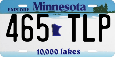 MN license plate 465TLP