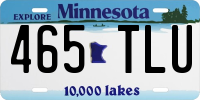 MN license plate 465TLU