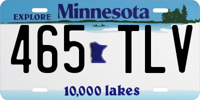 MN license plate 465TLV