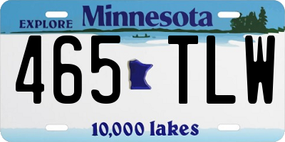 MN license plate 465TLW