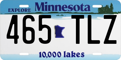 MN license plate 465TLZ