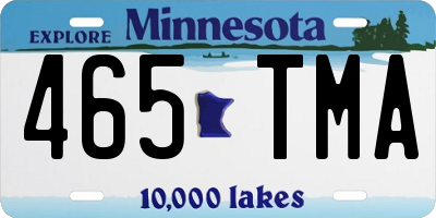 MN license plate 465TMA