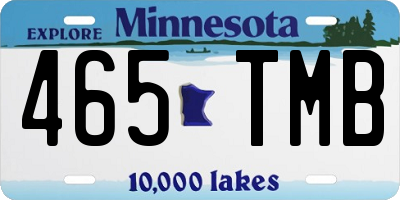 MN license plate 465TMB