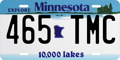 MN license plate 465TMC