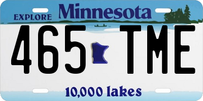 MN license plate 465TME
