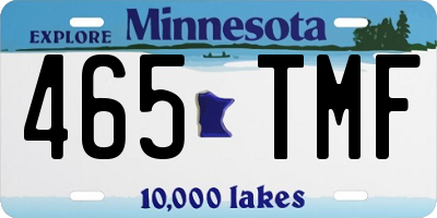 MN license plate 465TMF