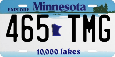 MN license plate 465TMG
