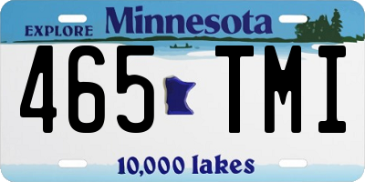 MN license plate 465TMI